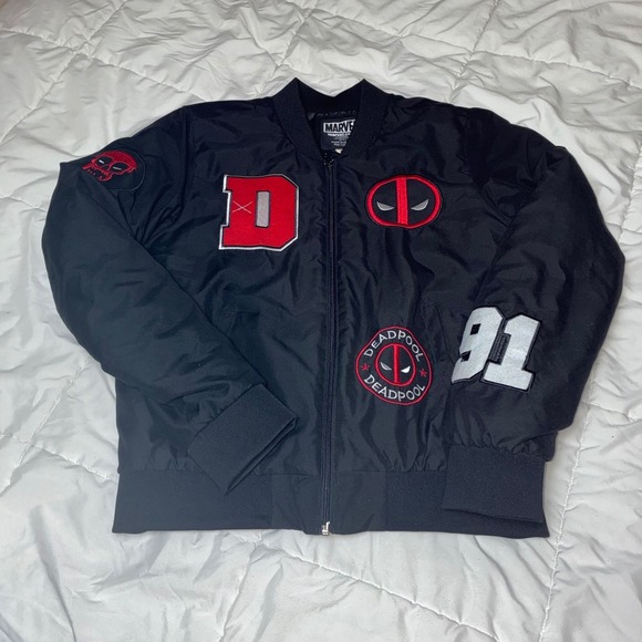 Marvel Other - 2000s Y2K 2017 Marvel Comics Deadpool 91 Comic Book Varsity Bomber Jacket, Med